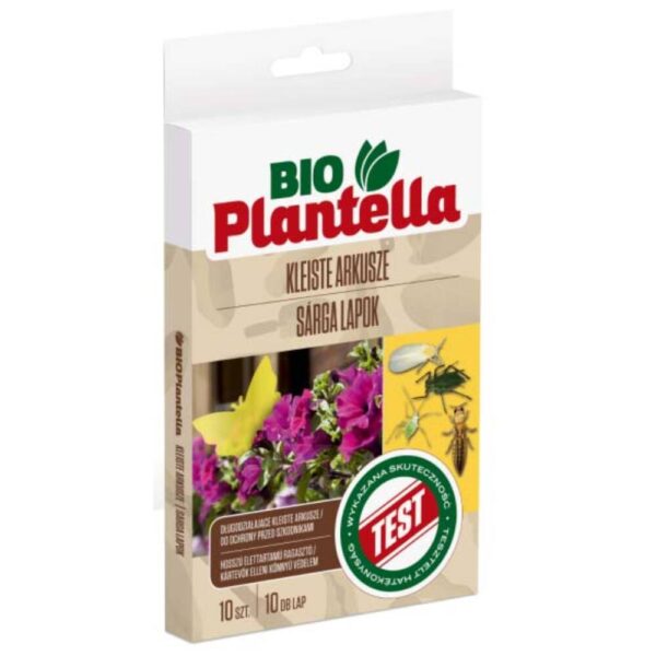 Bio Plantella lepkeformájú, sárga ragadós lapok 10db