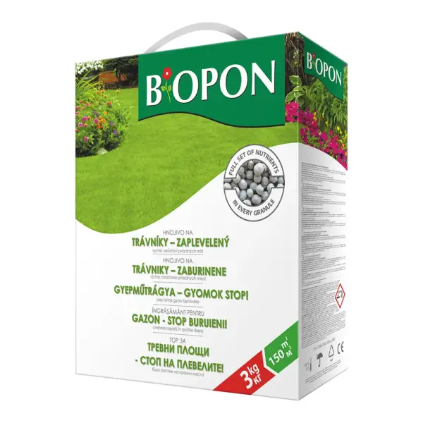 Biopon Gyepműtrágya Gyomok ellen 3kg