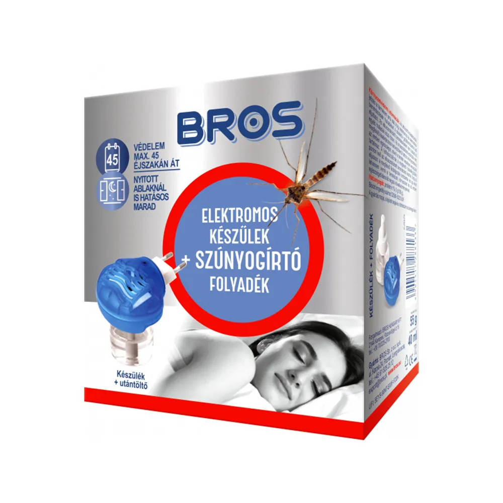 Bros Szúnyogriasztó elektromos készülék folyadékkal